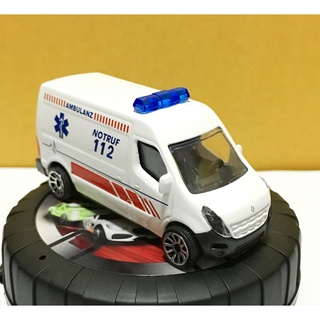 Majorette Renault Master - Notruf Ambulanz 112 - Germany Ambulance - White Color /Wheels 5U /scale 1/66 (3") no Package