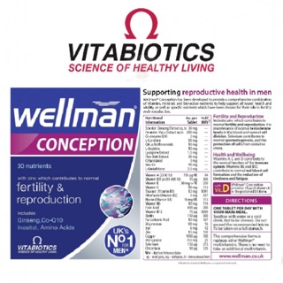 ✈️PRE-ORDER✈️ วิตามินบำรุงร่างกายเพื่อการมีบุตรสำหรับผู้ชาย Vitabiotics Wellman Conception