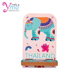 Phone Stand Pocket ที่ตั้งโทรศัพท์มือถือพกพา แท่นวางโทรศัพท์มือถือ อุปกรณ์เสริมโทรศัพท์มือถือ ไม้ Ymo ลาย ช้าง Thailand