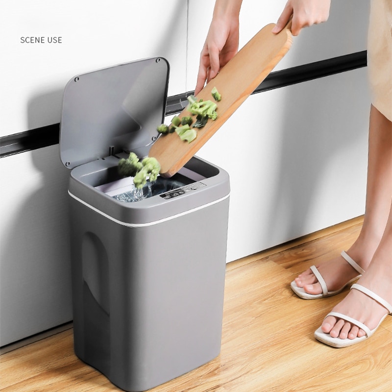 16L Intelligent Trash Can Automatic Sensor Dustbin Smart Sensor ...