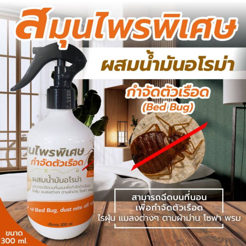 สเปรย์กำจัดตัวเรือด ไรฝุ่น แมลงทุกชนิดขนาด 300ml (RO-300)