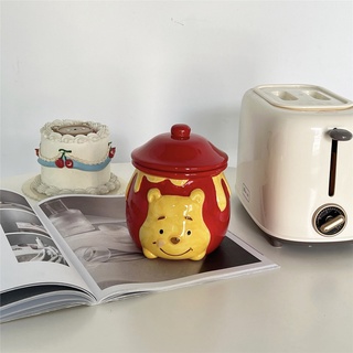 Winnie the Pooh ถังเก็บถังเก็บ Winnie the Pooh หนูแฮมสเตอร์ nest รังเซรามิค golden bear cooling igloo sleeping nest ฤดูร