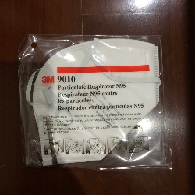หน้ากากอนามัย 3M N95 Mask รุ่น 9010 ป้องกันฝุ่น PM 2.5 และไวรัส แบ่งขาย ชิ้นละ 49 บาท