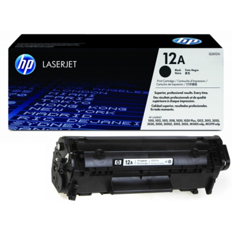 หมึกโทนเนอร์ HP 12A Black Original LaserJet Toner Cartridge (Q2612A) ของแท้100%