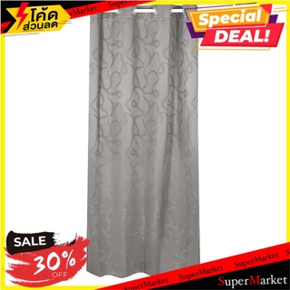 ผ้าม่าน EYELET HOME L&amp;S RIBBON UV 145X220 ซม. สีเทา ผ้าม่านประตู EYELET CURTAIN HOME L&amp;S RIBBON UV 145X220CM GRAY