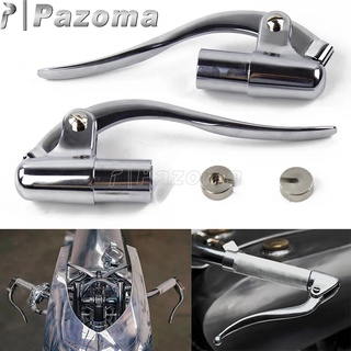 Motorcycle Bar End Control Lever Inverted Brake Clutch Levers for 1&amp;quot; 25mm Handlebar Old School Cafe Racer Chopper B