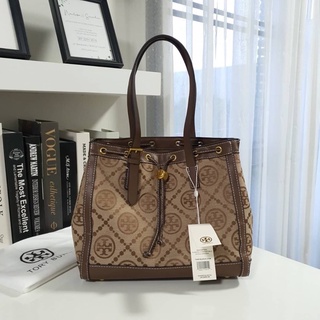 TORY BURCH FACTORY MONOGRAM JACQUARD TOTE BAG