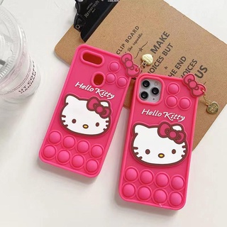 เคส-For Realme C11 2021 C25Y Realme C25S C21 Realme C17 C12 5 5i 6i 7i C3 C11 C2 5Pro 6 6Pro 7 7Pro 8 ProXT Pop Push It Bubble Red Cat | RX