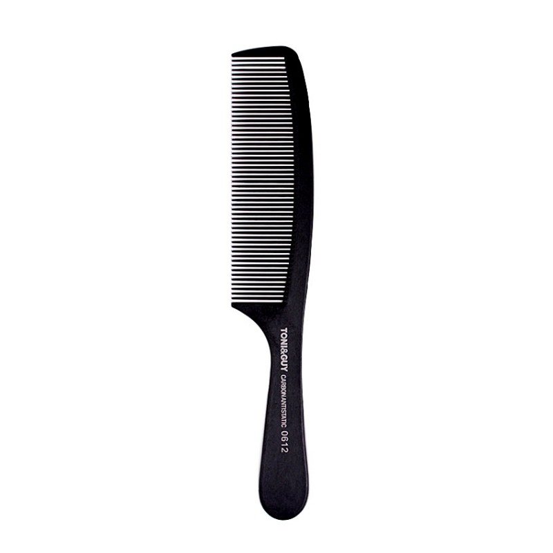 TONI&GUY หวีผมซี่ถี่สำหรับพกพา รุ่น 0612 กว้าง 3.5 ยาว 20.5 สูง 0.35 ซม. น้ำหนัก 15 กรัม ช่างตัดผมมืออาชีพ ซาลอน – สีดำ – โปรปัง