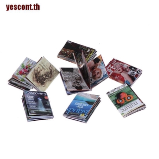 【yescont】โมเดลนิตยสารจิ๋ว 1:12 สําหรับตกแต่งบ้านตุ๊กตา 3 ชิ้น ต่อชุด