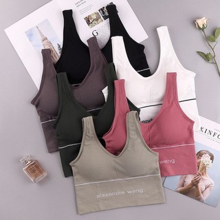 สปอร์ตบรา​  Sport Bra เสื้อชั้นในไร้โครงใส่สบายผ้านิ่มผ้ายืดหยุ่นดี ข้างหลังเป็นรูปตัวA47