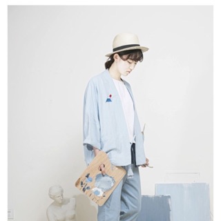 [พร้อมส่ง สีดำ] Cotton Kimono