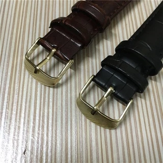 สายนาฬิกาข้อมือ สายหนังวัวแท้ ขนาด 12/14/16/18/20 มม. 22 มม. 24 มม. สีดํา สีน้ําตาล แบบเปลี่ยน