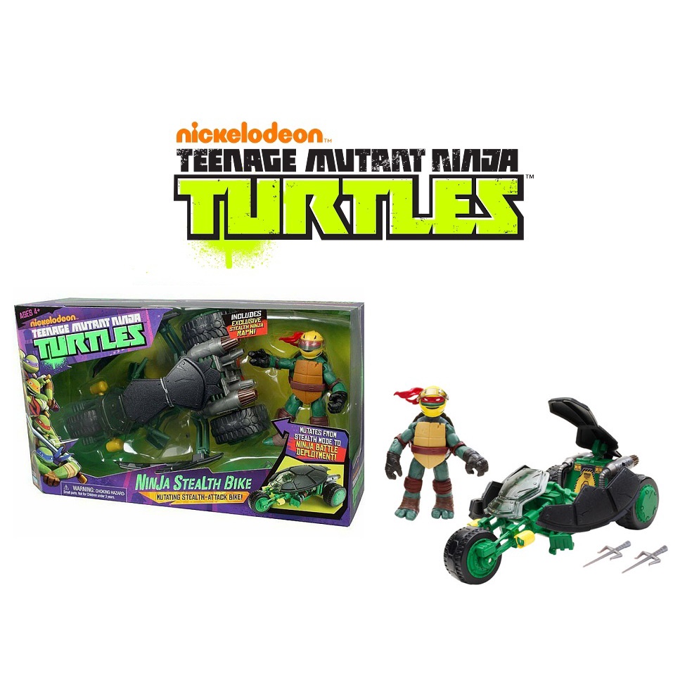 [ล้างสต๊อก] PLAYMATES : TMNT 2012 TEENAGE MUTANT NINJA TURTLES : NINJA STEALTH BIKE พร้อมฟิกเกอร์ ขอ