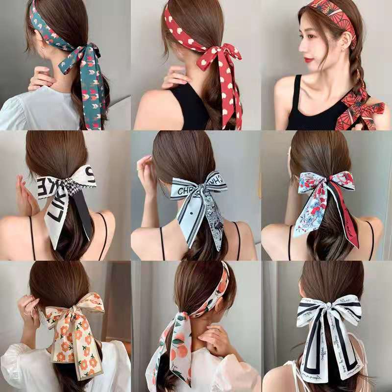 พร้อมส่ง ครบทุกสไตล์ ที่คาดผมแฟชั่นโบว์ผูกผมผ้าคาดผม ผ้าพันคอผ้าไหม สไตล์เกาหลี