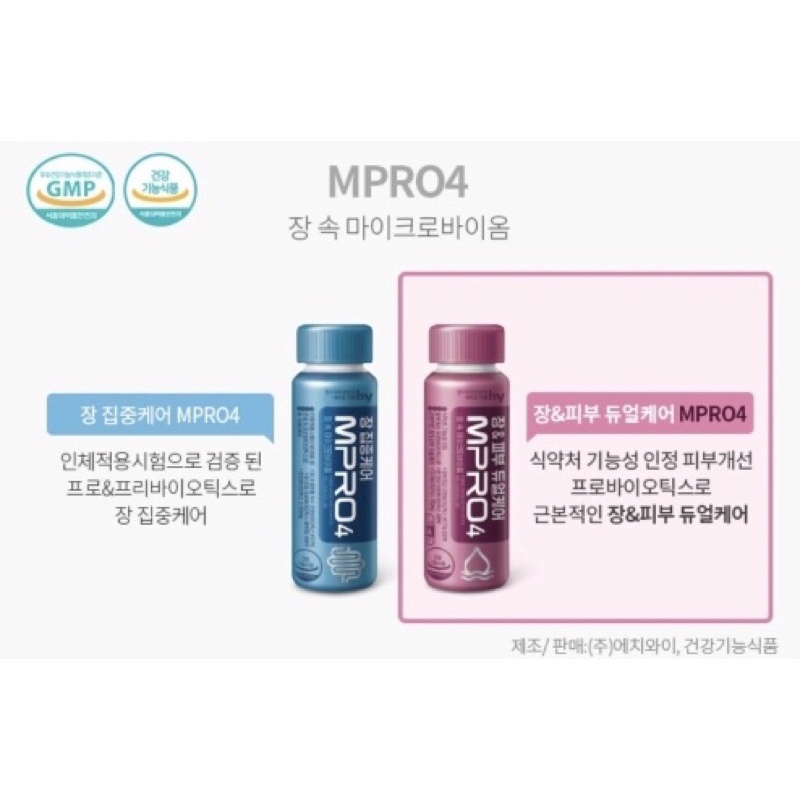 MPRO4 ยาคูลท์เกาหลี เครื่องดื่มโพรไบโอติกส์ และ พรีไบโอติกส์