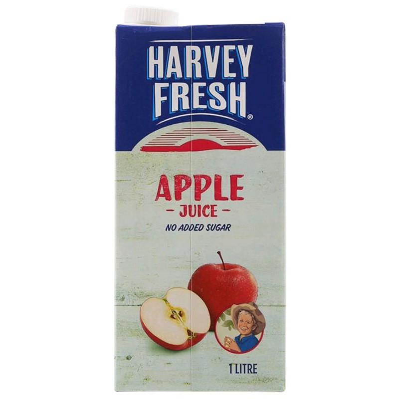 Work From Home PROMOTION ส่งฟรีน้ำแอปเปิ้ล ไม่ใส่น้ำตาลเพิ่ม Harvey Fresh Apple Juice 1Ltr.  เก็บเงินปลายทาง