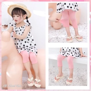 กางเกงเลกกิ้งเด็ก ขา 5 ส่วน กางเกงเลกกิ้งเด็กผู้หญิง อายุ 2-8 ปี ผ้า Cotton ใส่สบาย