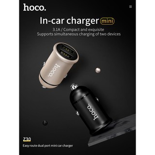 Hoco Z30 Mini Car Charger 3.1A Fast Charger Dual USB Charging Block