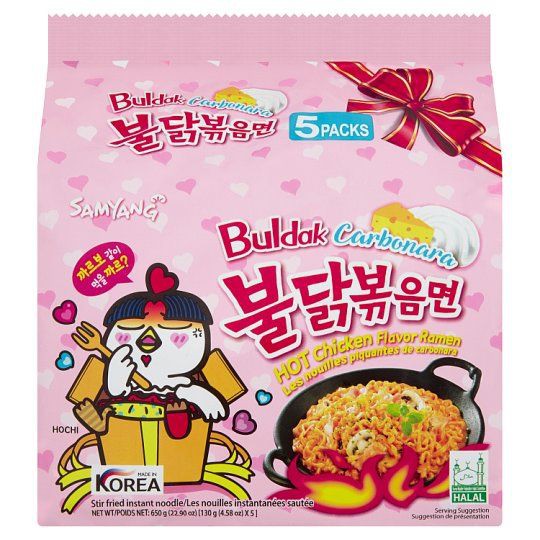 **Promotion Work from home* มาม่าเกาหลี ซัมยัง Samyang ยกแพ็ค ( 5 ซอง ) มาม่าเผ็ดเกาหลี นำเข้า รสคาโบนาร่า  *ร้านไทย ส่งฟรี