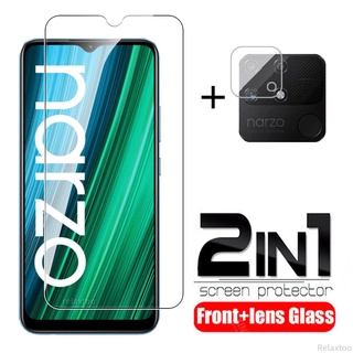 2in1 Full Transparent Tempered Glass For Realme Narzo 50i 50A 6.5" Screen Protector For Narzo50A Narzo50i Narzo 50 A i Rear Camera Lens Protective Film