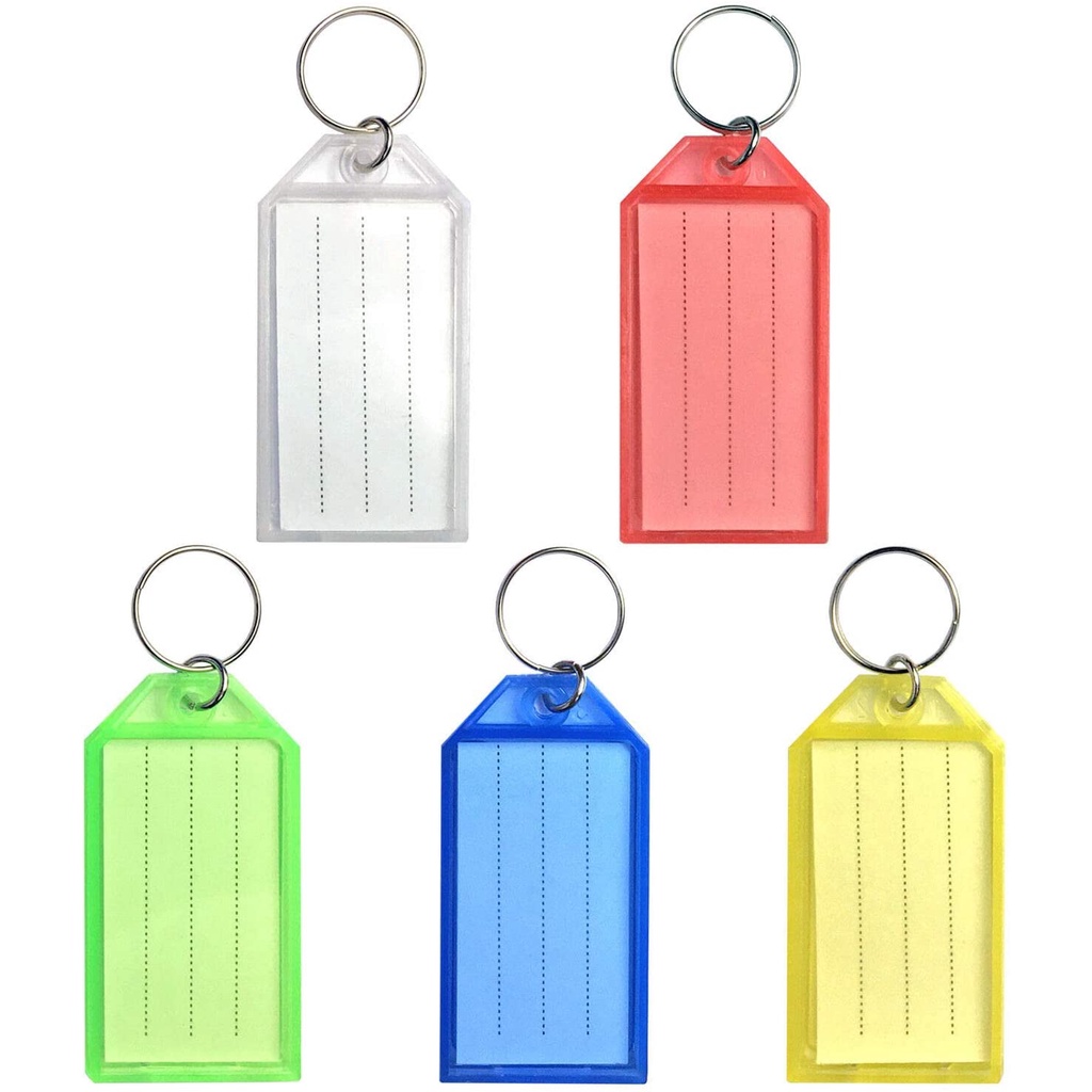 ป้ายแท็กพวงกุญแจ พร้อมป้ายฉลาก 5 สี สําหรับบ้าน สํานักงาน ท่องเที่ยว สัตว์เลี้ยง ที่เก็บของ และอื่น ๆ