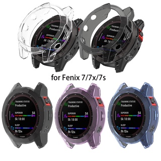 เคสนาฬิกาข้อมือ TPU นิ่ม แบบใส บาง สําหรับ Garmin Fenix 7 7X 7S