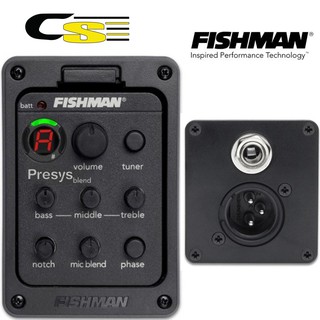 Fishman® Presys Blend ปิ๊กอัพกีตาร์โปร่ง แบบติดตั้งด้านข้าง มีช่องเสียบแจ็ค 1/4" และช่องแจ็ค XLR รุ่น PSY-GAA-VAA