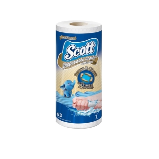 สก๊อตต์ กระดาษอเนกประสงค์ เสมือนผ้า แบบซักใช้ซ้ำได้ x 1 ม้วน Scott Hydroknit Cloth-Like Towel 1 Roll