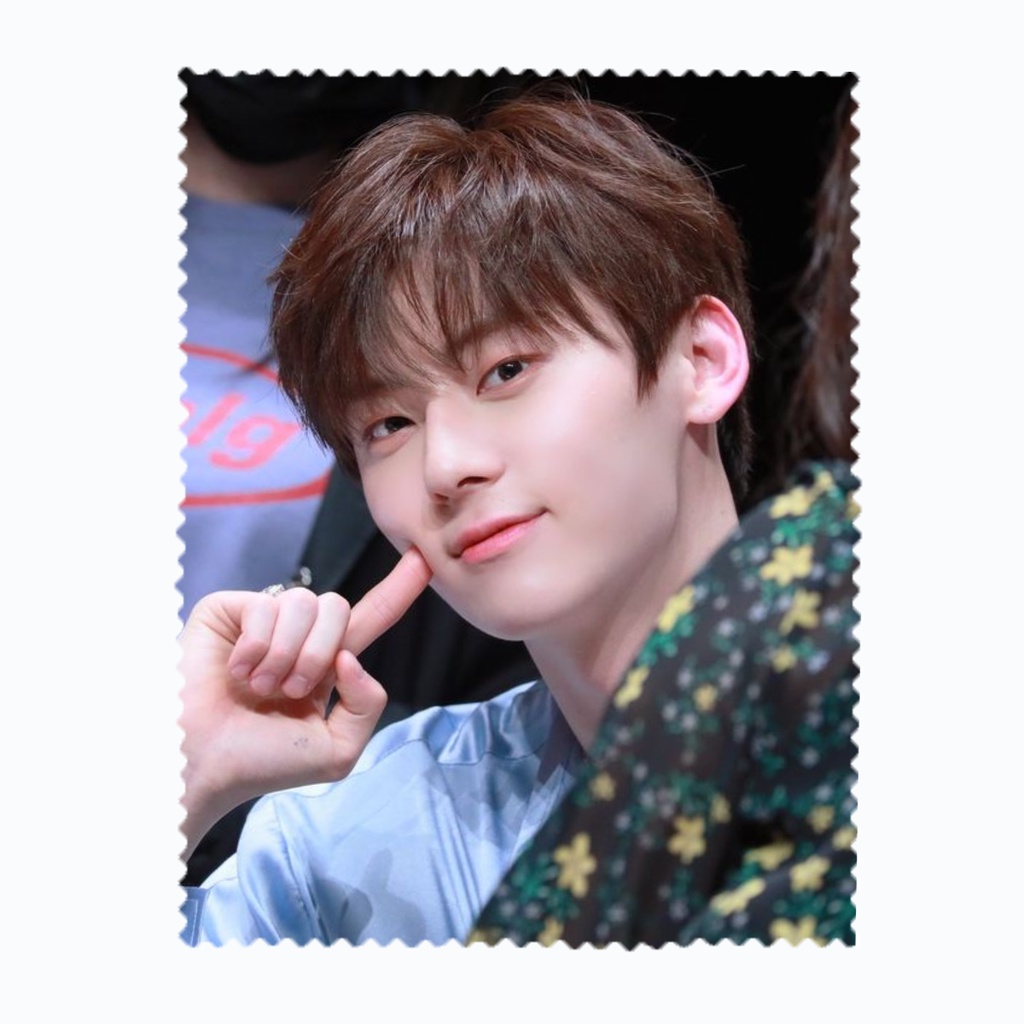 ผ้าเช็ดแว่นตา เช็ดเลนส์ ผ้าไมโครไฟเบอร์ นักร้องเกาหลี K-pop ฮวัง มิน-ฮย็อน Hwang MinHyun wanna one N