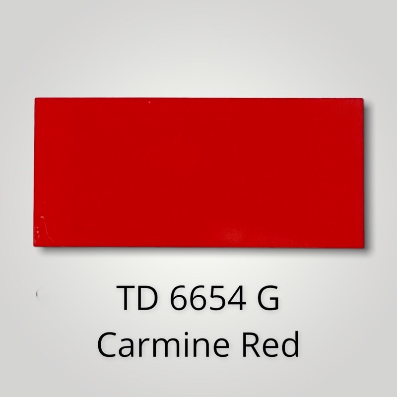 แผ่นโฟเมก้า สีแดง เงา ขนาด 80ซม x120ซม หนา 0.7 มม