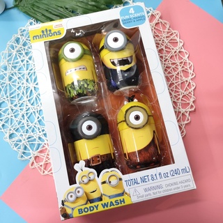 ีUSA Minion Body Wash 3D Cartoons 4 x 60 ml (240 ml) อาบน้ำเด็ก สำหรับผิวแพ้ง่าย