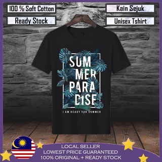 เสื้อยืด ผ้าฝ้าย 100% พิมพ์ลาย SUMMER Paradise cool สําหรับผู้ชาย