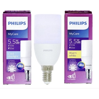 แท้100% รับประกัน 1 ปี E14 หลอด LED PHILIPS STICK 5.5 วัตต์ WARMWHITE/DAYLIGHT