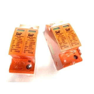 SPD ป้องกันฟ้าผ่า2P Dc 1000V ไฟกระชากโซล่าเซลล์ ป้องกันแสงอาทิตย์ surge protective device  เสิร์จกันฟ้าผ่า