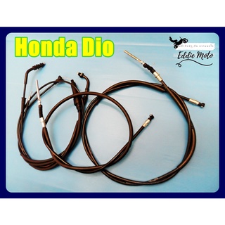 HONDA DIO CABLE SET- FRONT BRAKE, THROTTLE, REAR BRAKE / ชุดสายเซ็ท สายเบรคหน้า ย.104 ซม สายคันเร่ง ย.185 ซม สายเบรคหลัง