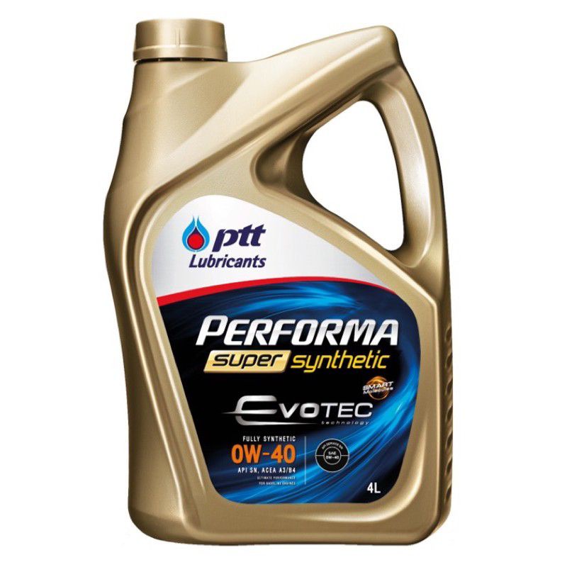 รับประกันแท้100% น้ำมันเครื่อง PTT super synthetic Evotec 0W-40 ไม่แถมบัตร สังเคราะห์100% เครื่องเบน