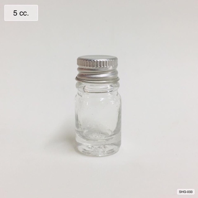 [แพ็ค 10 ใบ] ขวดน้ำหอมจิ๋ว 5 ซีซี แบบหนาสีใส