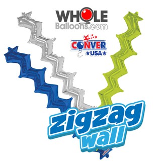 ลูกโป่งฟอยล์ 36" Zig Zag Wall (1แพค/5ใบ) ยี่ห้อConvertidora ฟอยล์คุณภาพดี มืออาชีพเลือกใช้