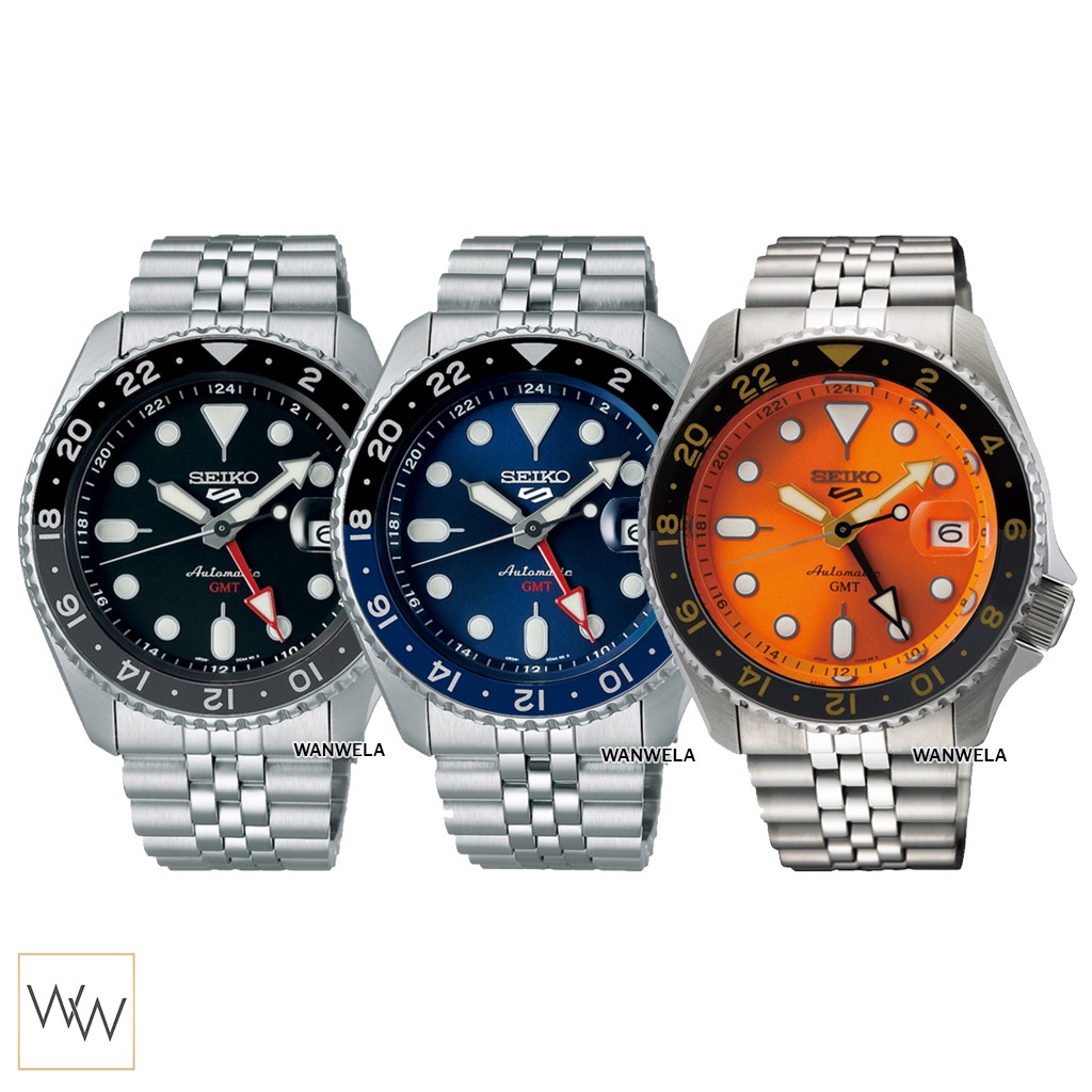 ของแท้ นาฬิกาข้อมือ New Seiko 5 Sports GMT เครื่องศูนย์ไทย พร้อมกล่อง