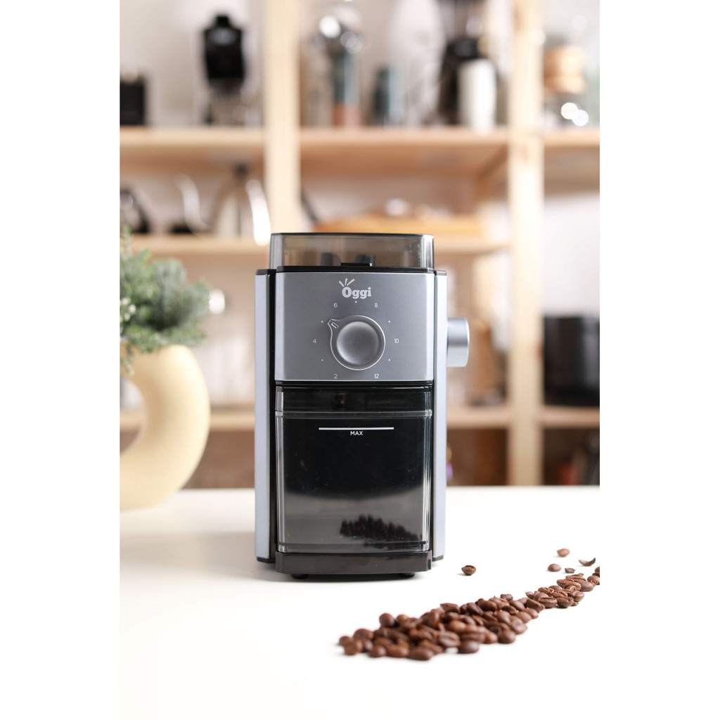 เครื่องบดกาแฟไฟฟ้าอัตโนมัต Oggi รุ่น SQUARE SQ2 เฟืองบดแบบจานแบน ดีไซนด์สวย กระทัดรัด บริการหลังการข