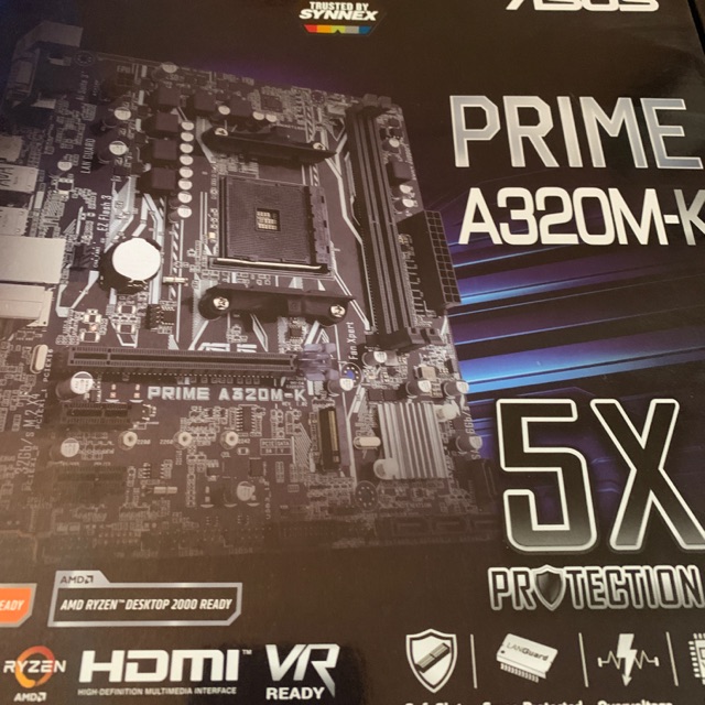 Asus PRIME A320M-K มือสองใช้งาน 5 เดือนอุปกรณ์เดิมครบ(รองรับเจน3)