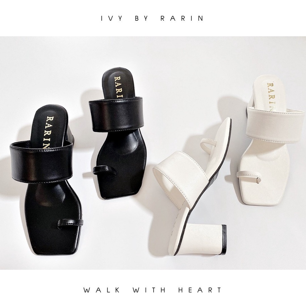 Rarin [ Ivy ] รองเท้าส้นสูง 2.5 นิ้ว ดีไซน์สวย **เท้าไม่เรียวบวกเพิ่ม**