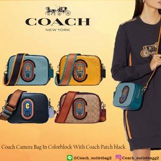 Coach Camera Bag In Colorblock With Coach Patch