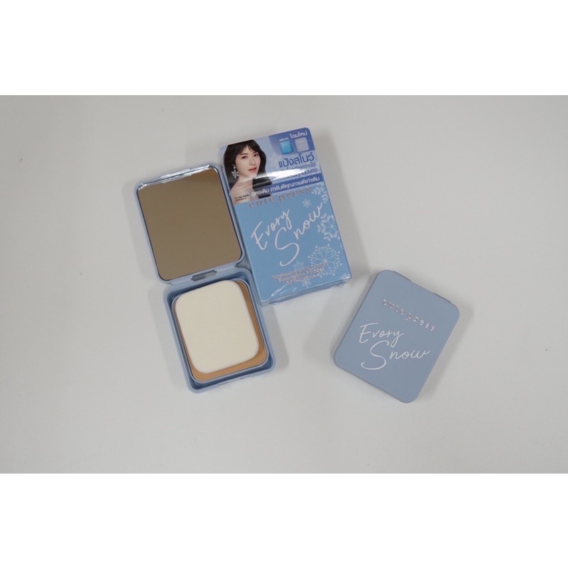 ของแท้ Cute Press Evory Snow Whitening & Oil Control Foundation Powder SPF 30 PA++ (คอมแพค) คิวท์เพรส แป้งพัฟ รูปที่ 5