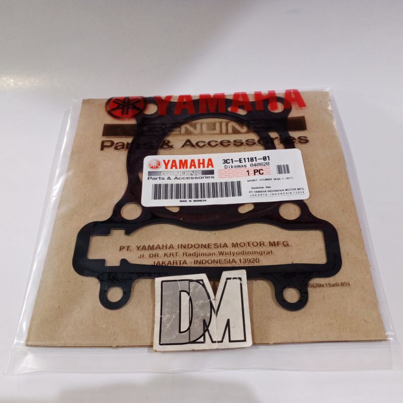 ปะเก็นปะเก็นกระบอกบล็อกหัวด้านบน Jupiter Mx เก่าใหม่ Vixion เก่า NVL R15 V2 3C1-E1181-01 ของแท้ Yama