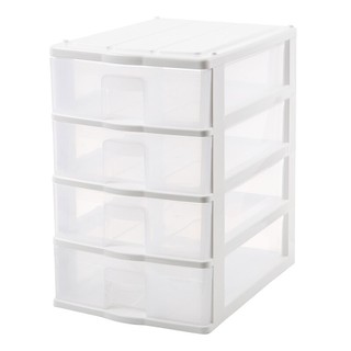 ตู้ลิ้นชัก 4 ชั้น สีขาว JCJ 2824 4 tier drawer cabinet in white color JCJ 2824