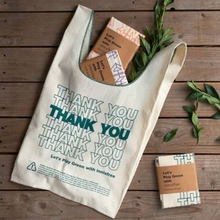 กระเป๋าผ้า​ Innisfree​ thank you eco bag สีส้มน่ารัก