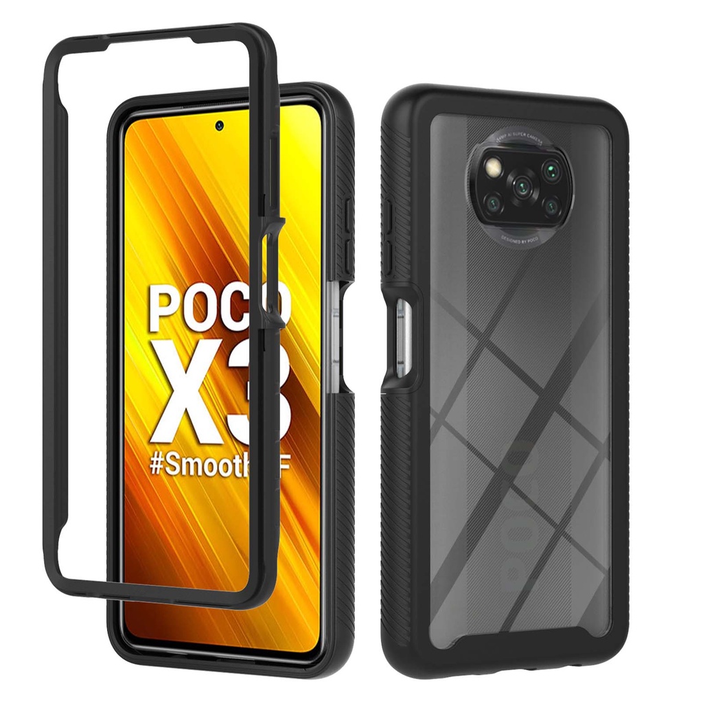 สําหรับ Xiaomi Poco X3 NFC / X3 Pro Case Full-Body Rugged Clear Back Hybrid กันกระแทกฝาครอบกันชน