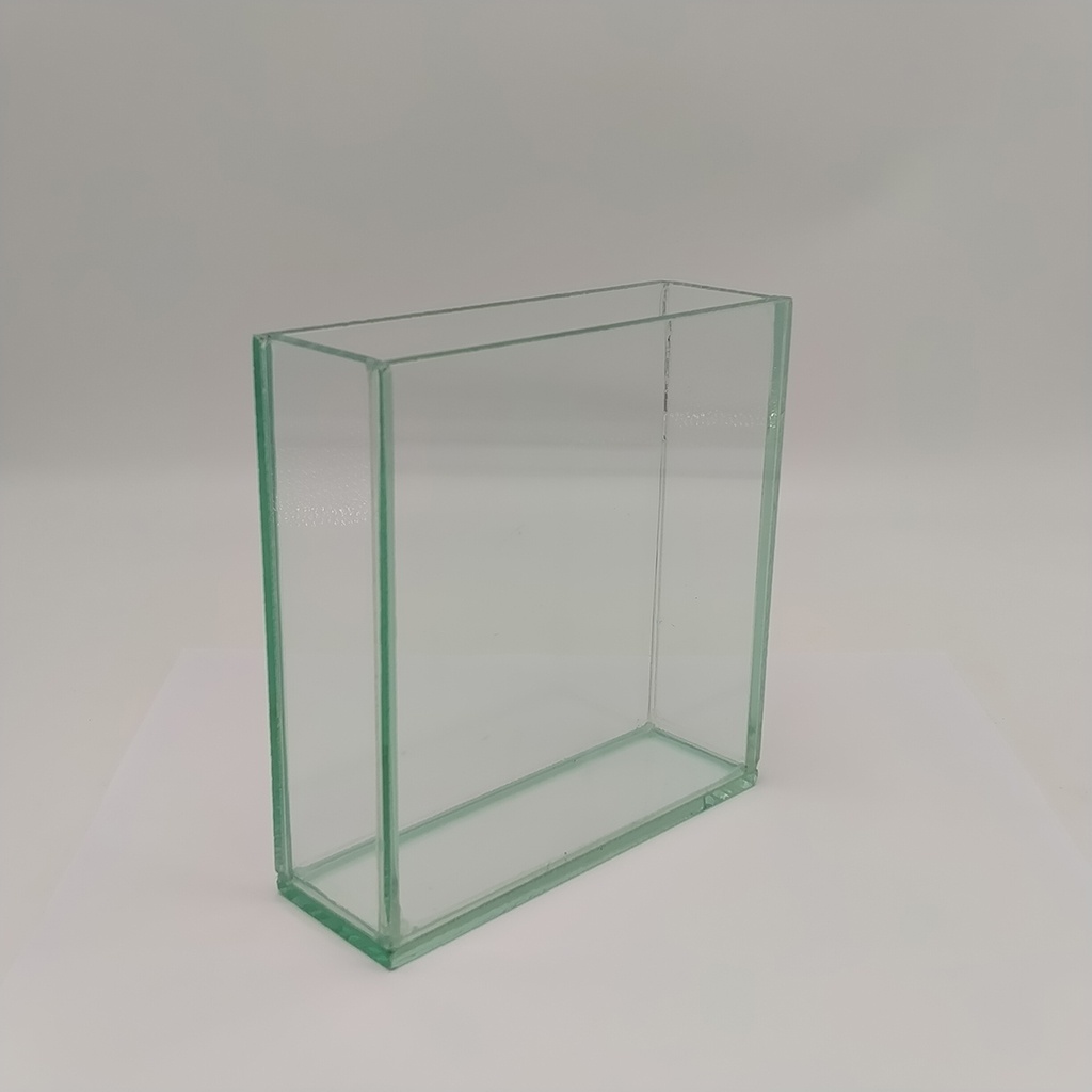 โหลถ่ายรูปปลา เหลี่ยมปลากัด หนา 5 มิล  (M) 6x2x6 นิ้ว **กระจกใส**